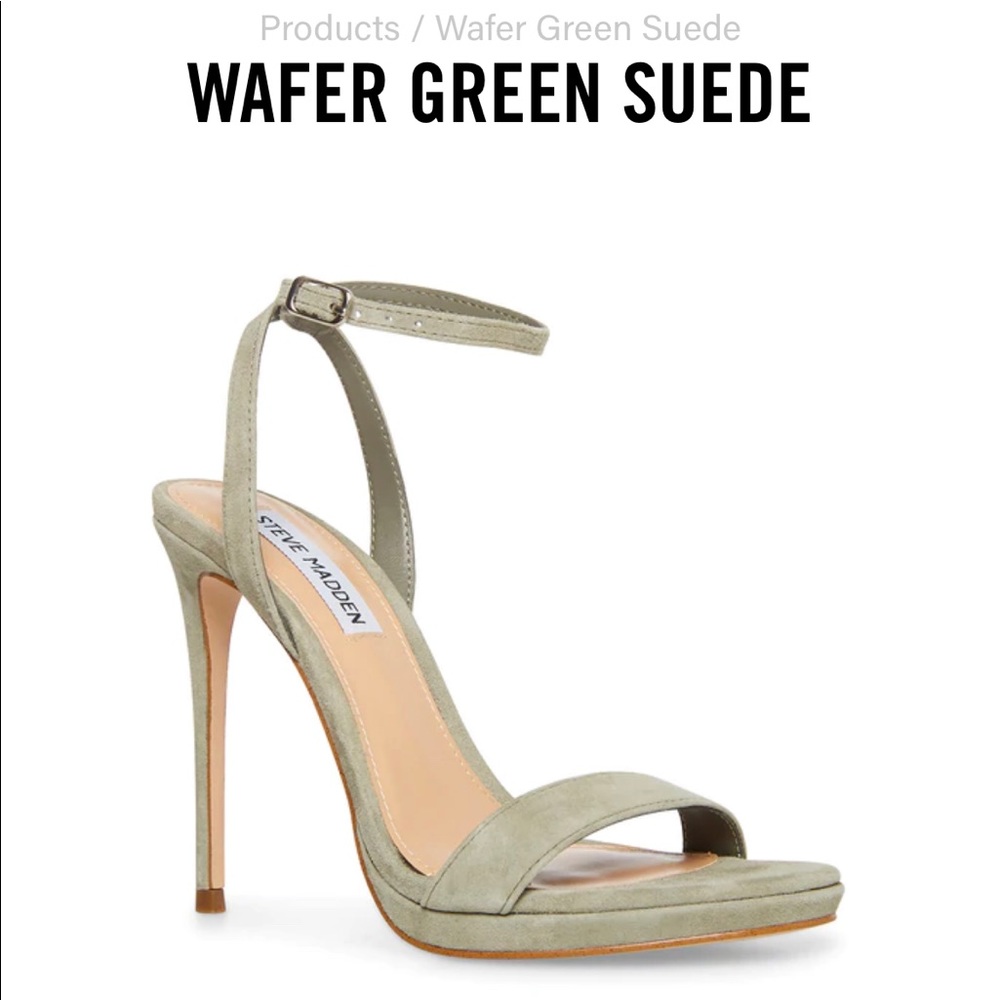 Steve Madden Wafer Stiletto Sandal - Sage Green - 6